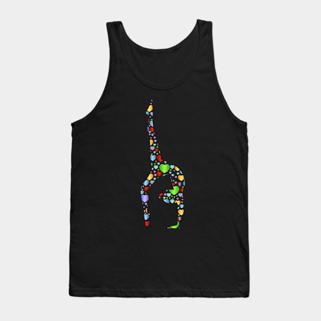 Gymnastics Silhouette Tank Top by LetsBeginDesigns